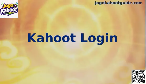 Interface de Kahoot Login e painel de controle educacional para usuários