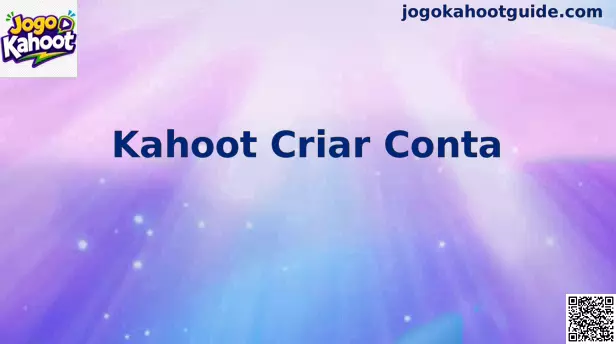 Interface de criação de conta no Kahoot