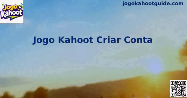 Interface de criação de conta do Jogo Kahoot no Brasil