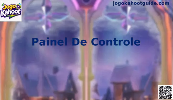 Interface detalhada do Painel De Controle do Jogo Kahoot exibindo gráficos e criação de jogos